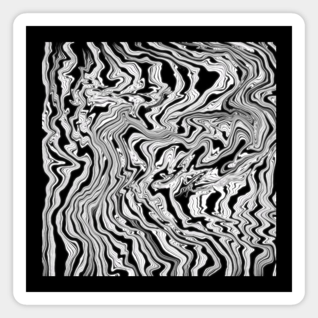 Waved vortex plastic pattern white Magnet by ngmx